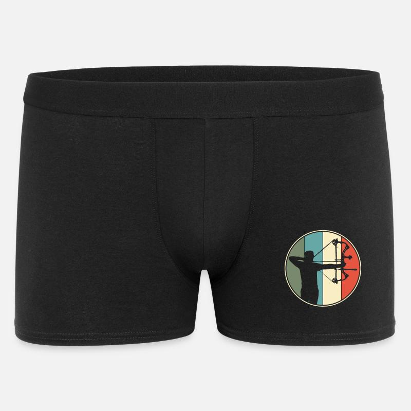 Bogenschießen Bogenjagd Retro - Männer Boxer Shorts - Schwarz