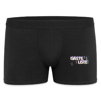 Gästeliste Einweihungsparty Verlobung Geburtstag - Männer Boxer Shorts - Schwarz - Vorne
