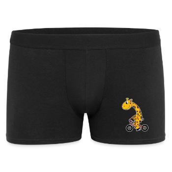 Girafe sur vélo - Boxer Homme - noir - Devant