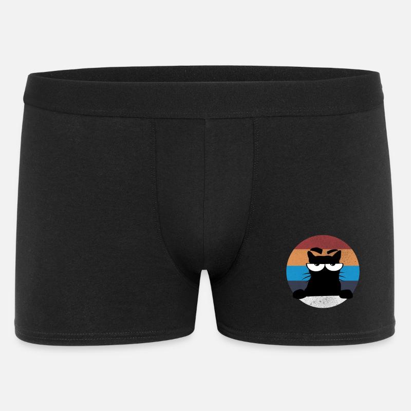 Chat grumpy - Boxer Homme - noir