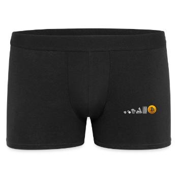 Evolution Of Money Geld Bitcoin Plan B Crypto - Männer Boxer Shorts - Schwarz - Vorne
