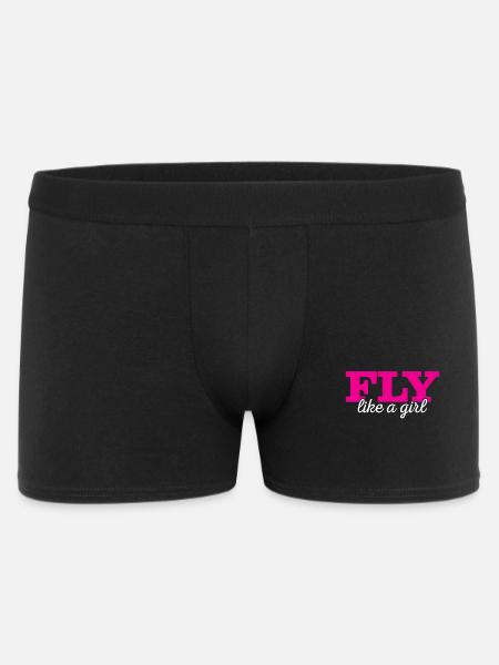 Pilot Girl Aviation Flying - Men's Boxer Shorts - black