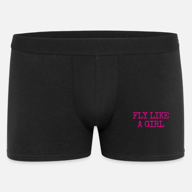 Pilotin Luftfahrt Fliegen - Männer Boxer Shorts - Schwarz
