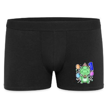 1. Geburtstag - 1 Jahr alt - Männer Boxer Shorts - Schwarz - Vorne