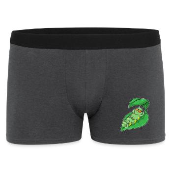 Chenille avec feuille comme parasol - Boxer Homme - charbon - Devant