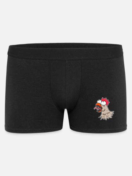 Huhn Kopf Hähnchen - Männer Boxer Shorts - Schwarz