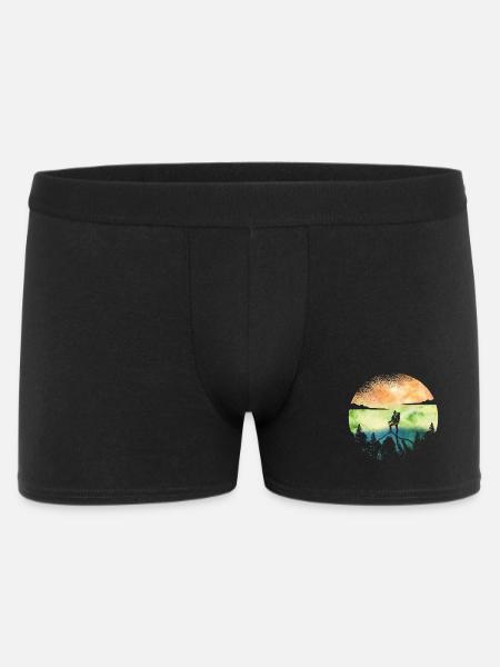 Wanderlust Hiker – Aquarell Adventure - Männer Boxer Shorts - Schwarz