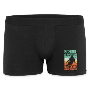 Skiing Skier Vintage - Men's Boxer Shorts - black - Front