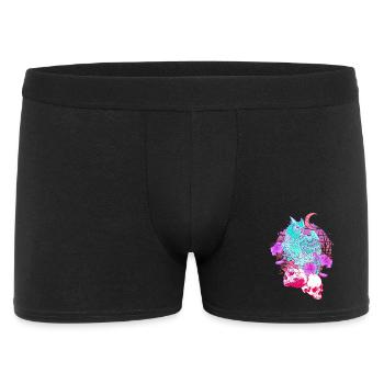 Pastel Goth Tête de mort Hibou Aesthetic Clothes lune - Boxer Homme - noir - Devant