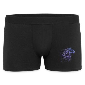 Pferde Gepunktet Pferd Reiten Reiterin Geschenk - Männer Boxer Shorts - Schwarz - Vorne