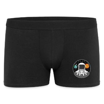 Astronaut spielt Klavier - Männer Boxer Shorts - Schwarz - Vorne