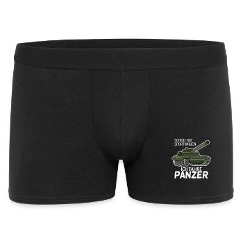 Panzer Militär Geschenk - Männer Boxer Shorts - Schwarz - Vorne