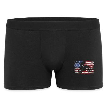 Motocross Dirt Bike Drapeau américain - Boxer Homme - noir - Devant
