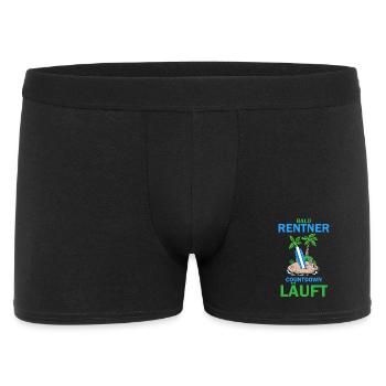 Bald Rentner - Männer Boxer Shorts - Schwarz - Vorne