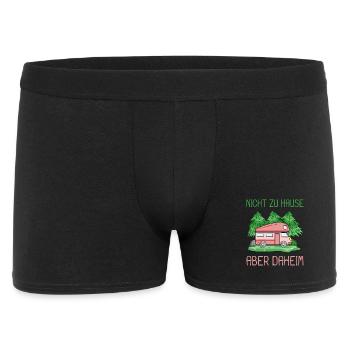 Camping Camper Wohnmobil - Männer Boxer Shorts - Schwarz - Vorne