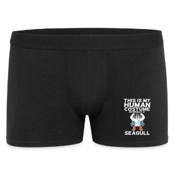 Möwe - Männer Boxer Shorts - Schwarz - Vorne
