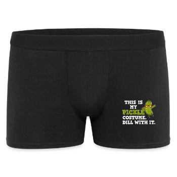 Gurken Gurke Kostüm - Männer Boxer Shorts - Schwarz - Vorne