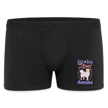Australian Shepherd - Männer Boxer Shorts - Schwarz - Vorne