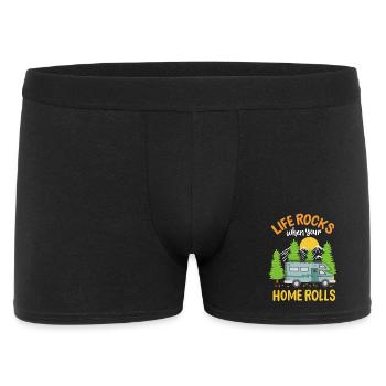 Wohnmobil Camping Camper - Männer Boxer Shorts - Schwarz - Vorne