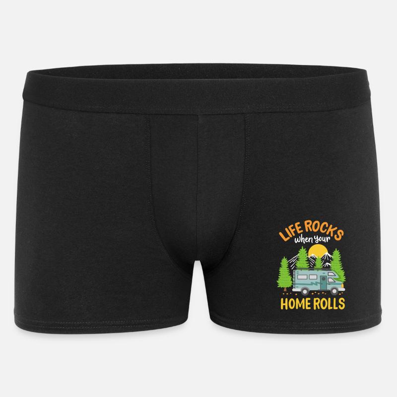 Wohnmobil Camping Camper - Männer Boxer Shorts - Schwarz
