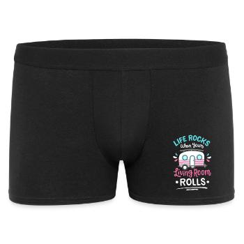 Wohnmobil Camping Wohnwagen - Männer Boxer Shorts - Schwarz - Vorne