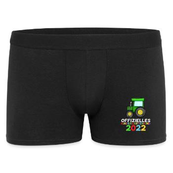 Kindergarten 2022 Traktor Geschenk - Männer Boxer Shorts - Schwarz - Vorne