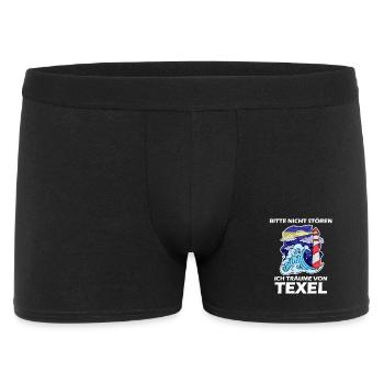 Texel Leuchtturm Nordsee - Männer Boxer Shorts - Schwarz - Vorne