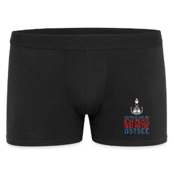 Ostsee Anker Möwe Geschenk - Männer Boxer Shorts - Schwarz - Vorne