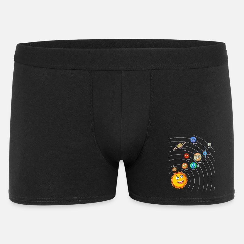 Sonnensystem - Männer Boxer Shorts - Schwarz