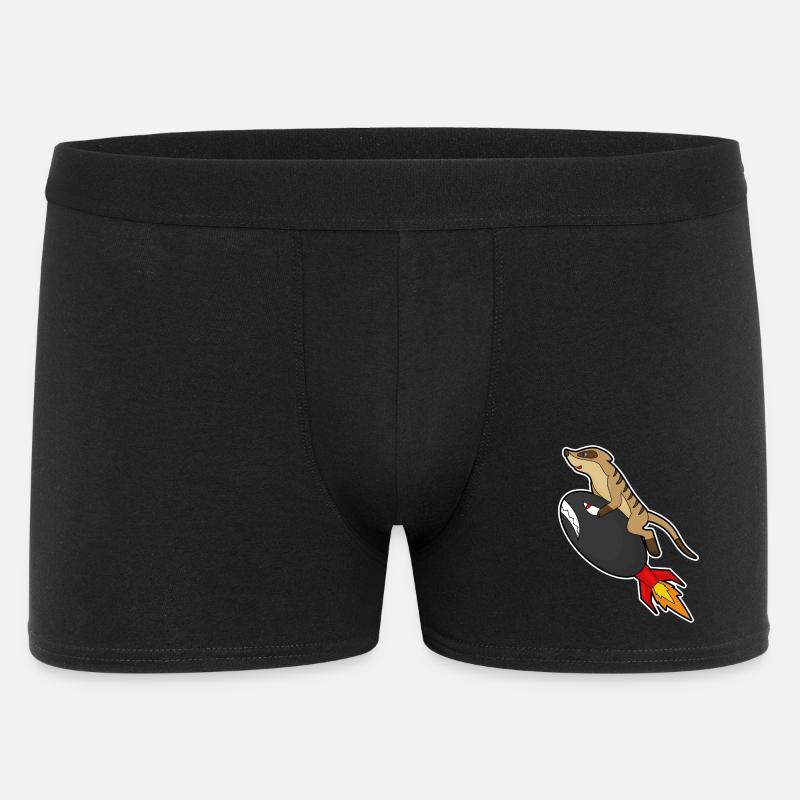 Erdmännchen Rakete - Männer Boxer Shorts - Schwarz