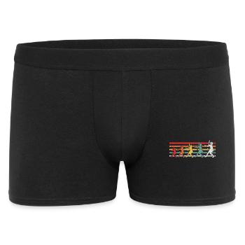 Tennisspielerin Tennisspieler Retro - Männer Boxer Shorts - Schwarz - Vorne