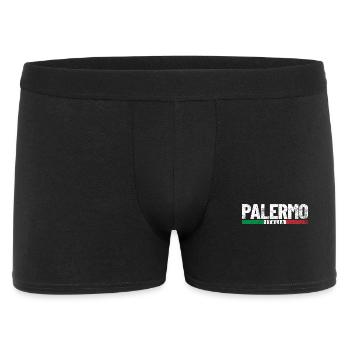Palermo Italien Flagge - Männer Boxer Shorts - Schwarz - Vorne