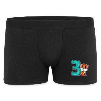 3 years old - 3rd birthday - children's birthday - Men's Boxer Shorts - black - Front