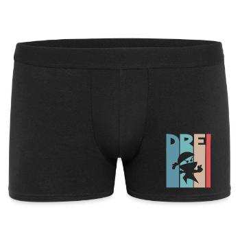 Ninja 3 Jahre Geburtstag Kinder - Männer Boxer Shorts - Schwarz - Vorne