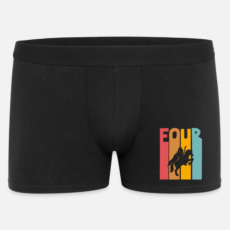 4 Jahre Ritter Kinder - Männer Boxer Shorts - Schwarz
