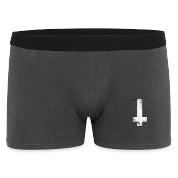 Satan Cross - Men's Boxer Shorts - charcoal grey - Front