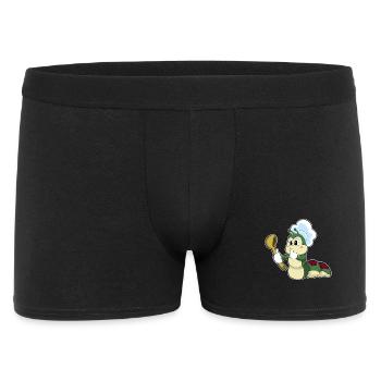 Raupe Koch Kochlöffel Kochen - Männer Boxer Shorts - Schwarz - Vorne