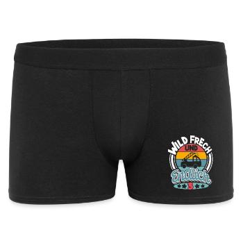 Feuerwehr 3. Geburtstag Kinder - Männer Boxer Shorts - Schwarz - Vorne