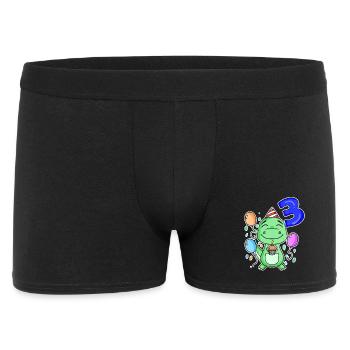 3 ans - Dinosaures - Cadeau de 3ème anniversaire - Boxer Homme - noir - Devant