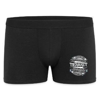 Tierarzt - Männer Boxer Shorts - Schwarz - Vorne