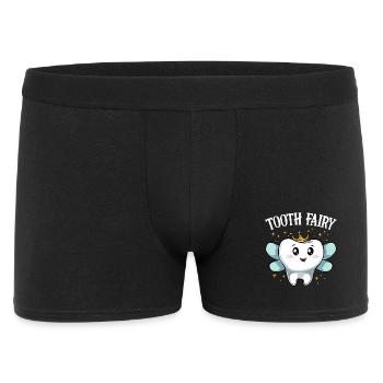 Zahnfee Krone Cartoon Design - Männer Boxer Shorts - Schwarz - Vorne