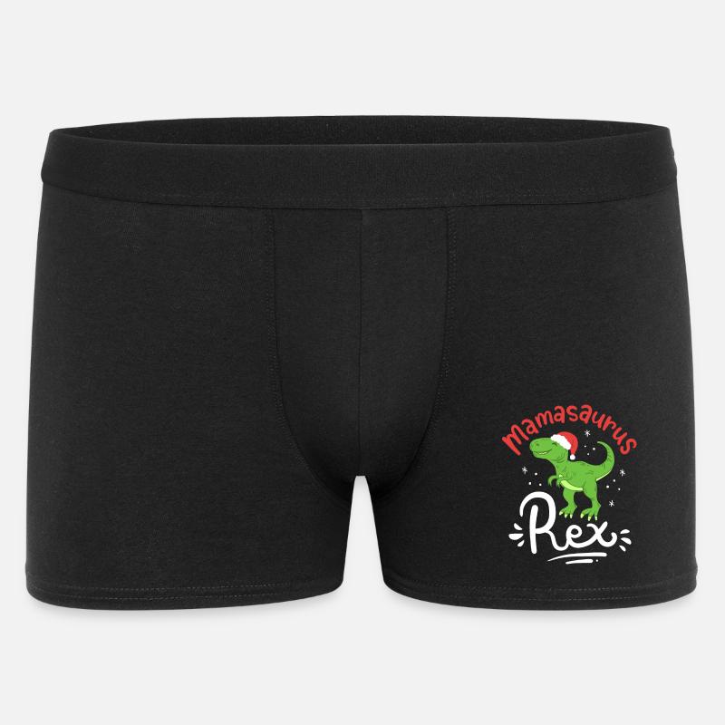 Weihnachten Mama Saurus - Männer Boxer Shorts - Schwarz