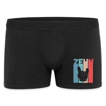 10 Jahre 10. Geburtstag Rock n Roll - Männer Boxer Shorts - Schwarz - Vorne