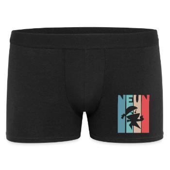 9 Jahre Ninja 9. Geburtstag - Männer Boxer Shorts - Schwarz - Vorne