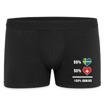 Suède et Suisse Génie / Cadeau - Boxer Homme - noir - Devant