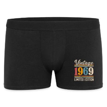 1969 Millésime Année de construction Anniversaire Vintage - Boxer Homme - noir - Devant