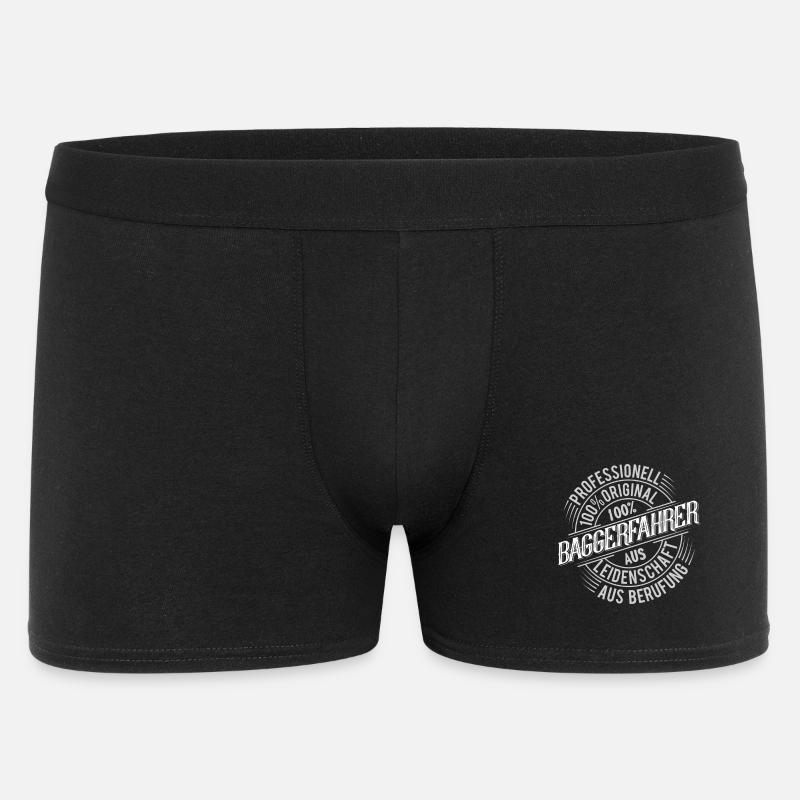 Baggerfahrer - Männer Boxer Shorts - Schwarz