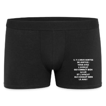 Il y a Deux Sortes de Justice - Humour Avocat - Boxer Homme - noir - Devant