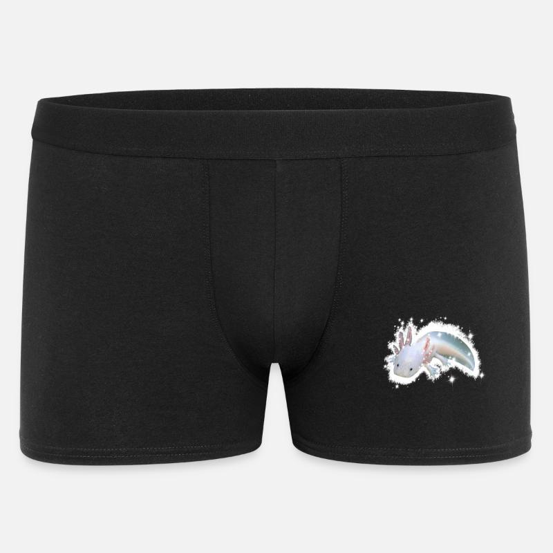 weißes Axolotl - Männer Boxer Shorts - Schwarz
