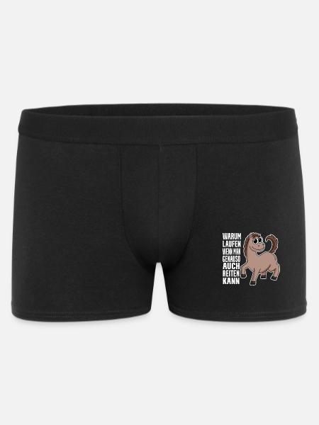 Pferd Pferde Hauspferd - Männer Boxer Shorts - Schwarz